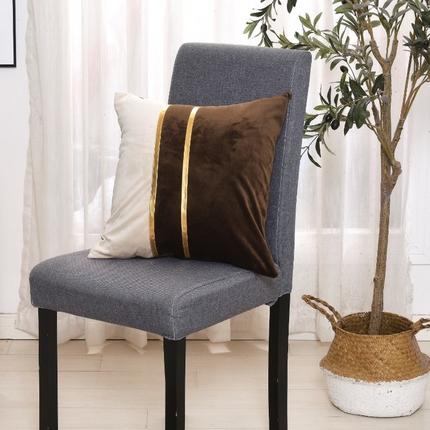 91家纺网 家纺一手货源 找家纺 （总）爱家居 2025新款亚马逊跨境北欧轻奢抱枕套荷兰绒拼色靠垫靠垫天鹅绒沙发腰枕