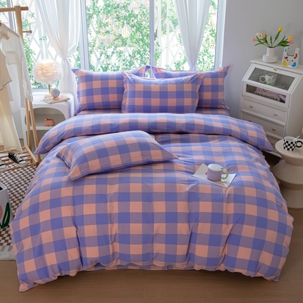 91家纺网 家纺一手货源 找家纺 （总）木易家居 2025新款全棉色织水洗棉四件套