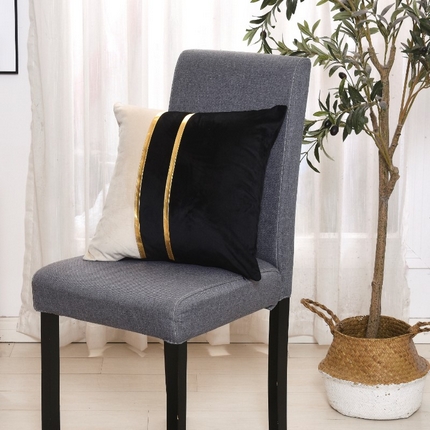 91家纺网 家纺一手货源 找家纺 （总）爱家居 2025新款亚马逊跨境北欧轻奢抱枕套荷兰绒拼色靠垫靠垫天鹅绒沙发腰枕