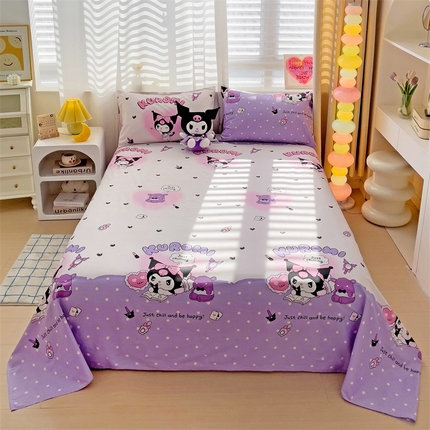 名兮家居 2024新款三丽鸥全棉床单【含防伪标】 美美库洛米