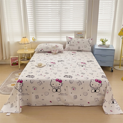 91家纺网 家纺一手货源 找家纺 （总）名兮家居 2024新款三丽鸥全棉床单【含防伪标】