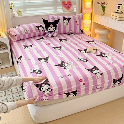 名兮家居 2024新款三丽鸥全棉印花床笠【含防伪标】 口红库洛米