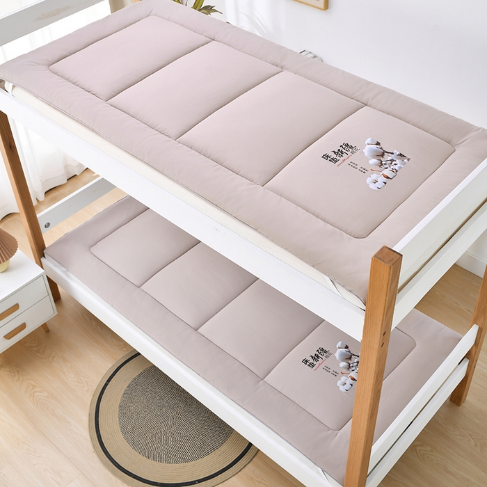 91家纺网 家纺一手货源 找家纺 2024新款新疆学生棉花床垫 高级咖