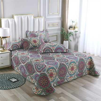 91家纺网 家纺一手货源 找家纺 （总）2024新款全棉13376印花床盖款套件单品系列