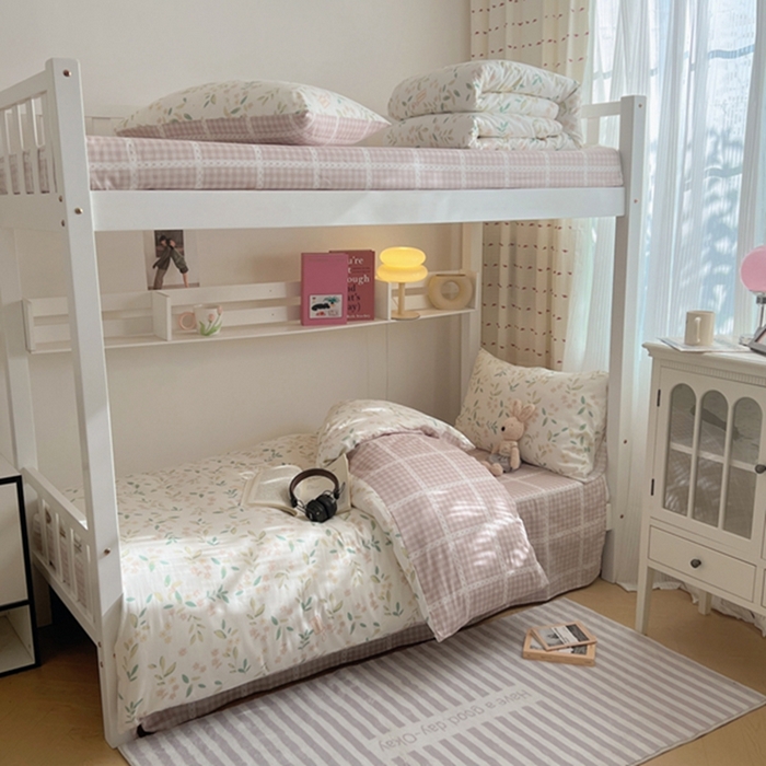 91家纺网 家纺一手货源 找家纺 富瑞阁2024新款13070学生宿舍全棉三件套 依梦