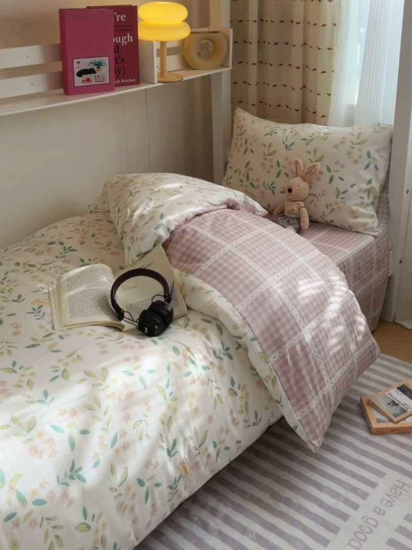 91家纺网 家纺一手货源 找家纺 富瑞阁2024新款13070学生宿舍全棉三件套 依梦