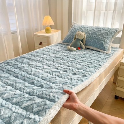 喜居 2024新款塔芙绒床垫子床褥子学生床垫宿舍床垫床褥 天蓝