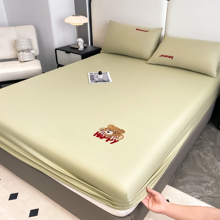 91家纺网 家纺一手货源 找家纺 （总）暖季家纺 2025新款A类全棉绣花立体贴布绣床笠-贝尔