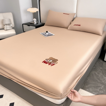 91家纺网 家纺一手货源 找家纺 （总）暖季家纺 2025新款A类全棉绣花立体贴布绣床笠-贝尔