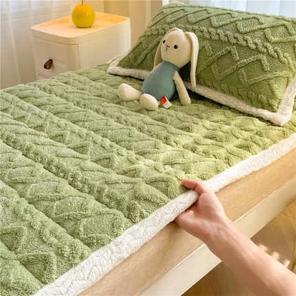 喜居 2024新款塔芙绒床垫子床褥子学生床垫宿舍床垫床褥 果绿