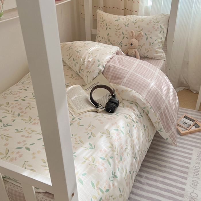 91家纺网 家纺一手货源 找家纺 富瑞阁2024新款13070学生宿舍全棉三件套 依梦