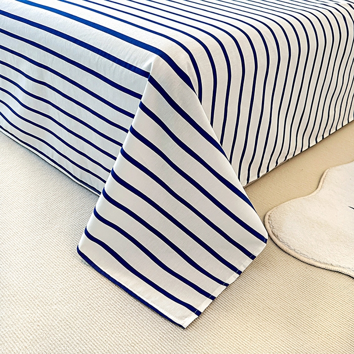 91家纺网 家纺一手货源 找家纺 大境 2024新款毛巾绣全棉纯棉学生三件套四件套 幸运猫-浅蓝