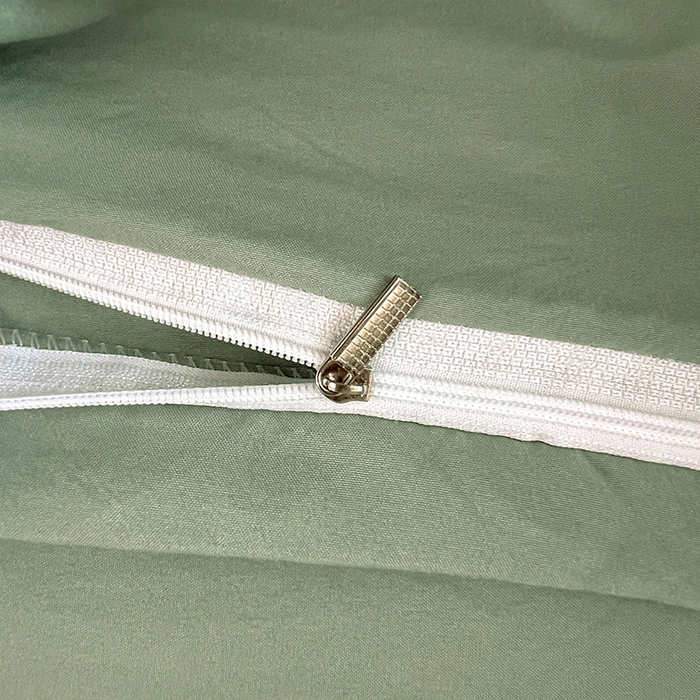 91家纺网 家纺一手货源 找家纺 贝拉梦家纺 2024新款褶皱炒鸡糯纯色水洗棉学生床三件套 庭芜绿