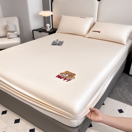 91家纺网 家纺一手货源 找家纺 （总）暖季家纺 2025新款A类全棉绣花立体贴布绣床笠-贝尔