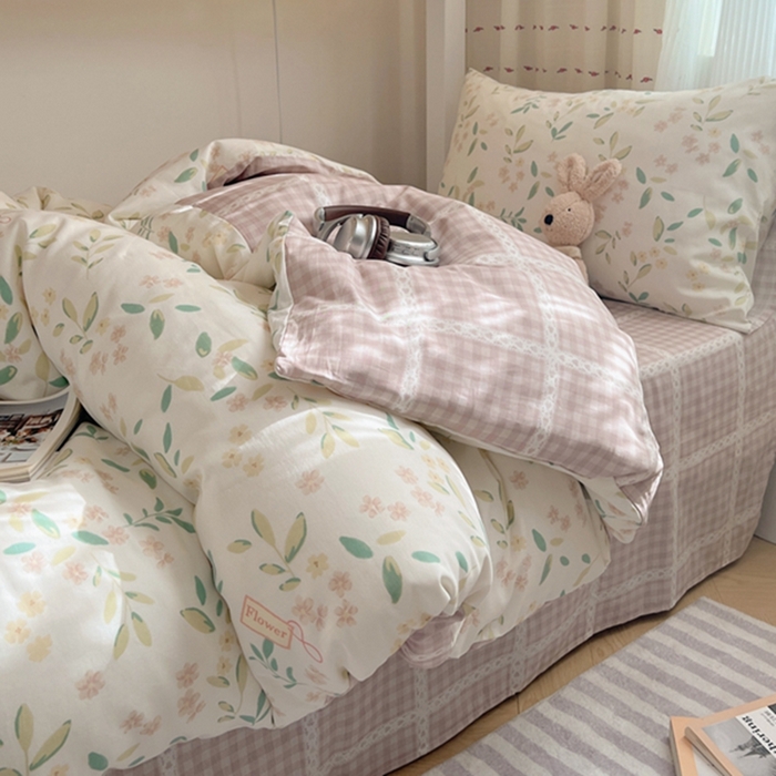 91家纺网 家纺一手货源 找家纺 富瑞阁2024新款13070学生宿舍全棉三件套 依梦