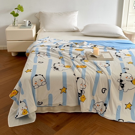 91家纺网 家纺一手货源 找家纺 （总）华超针织 2024新款锦氨凉感印花夏被