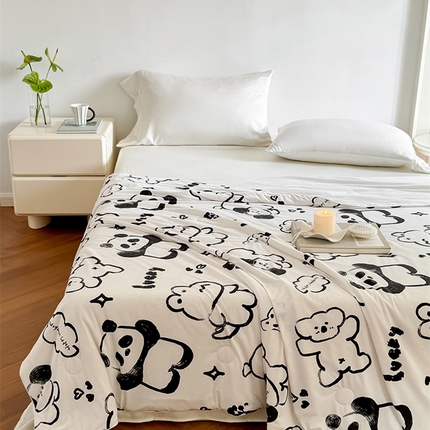 91家纺网 家纺一手货源 找家纺 （总）华超针织 2024新款锦氨凉感印花夏被