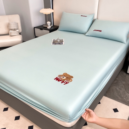 91家纺网 家纺一手货源 找家纺 （总）暖季家纺 2025新款A类全棉绣花立体贴布绣床笠-贝尔