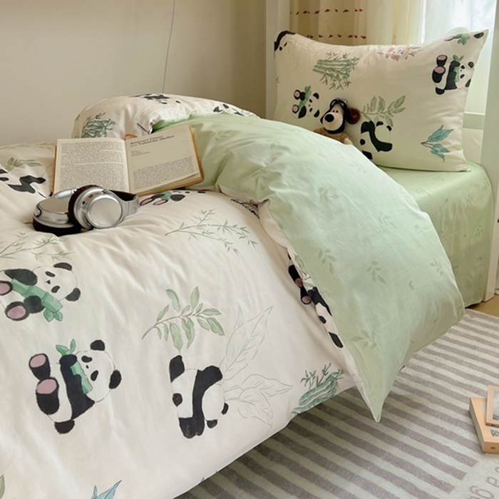 91家纺网 家纺一手货源 找家纺 富瑞阁2024新款13070学生宿舍全棉三件套 小胖球