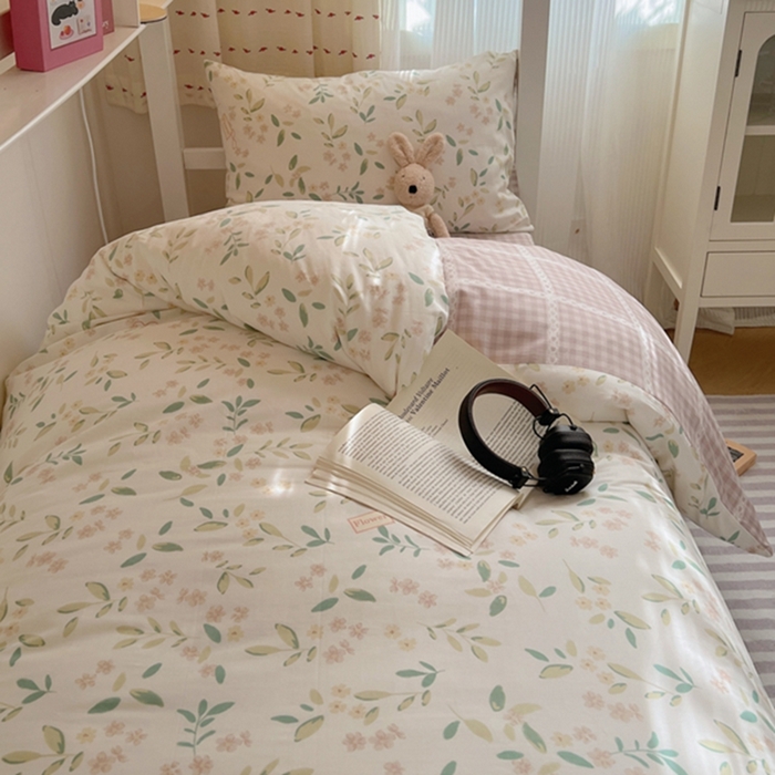 91家纺网 家纺一手货源 找家纺 富瑞阁2024新款13070学生宿舍全棉三件套 依梦