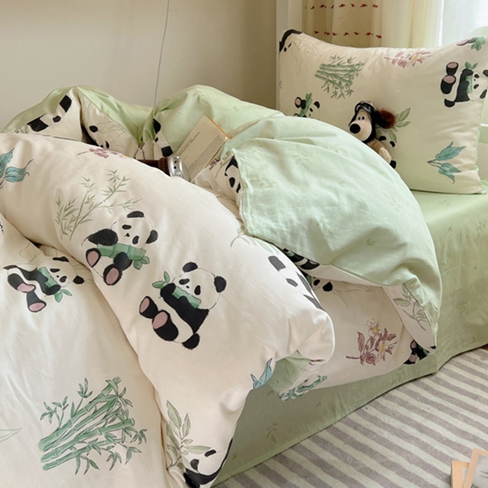 91家纺网 家纺一手货源 找家纺 富瑞阁2024新款13070学生宿舍全棉三件套 小胖球