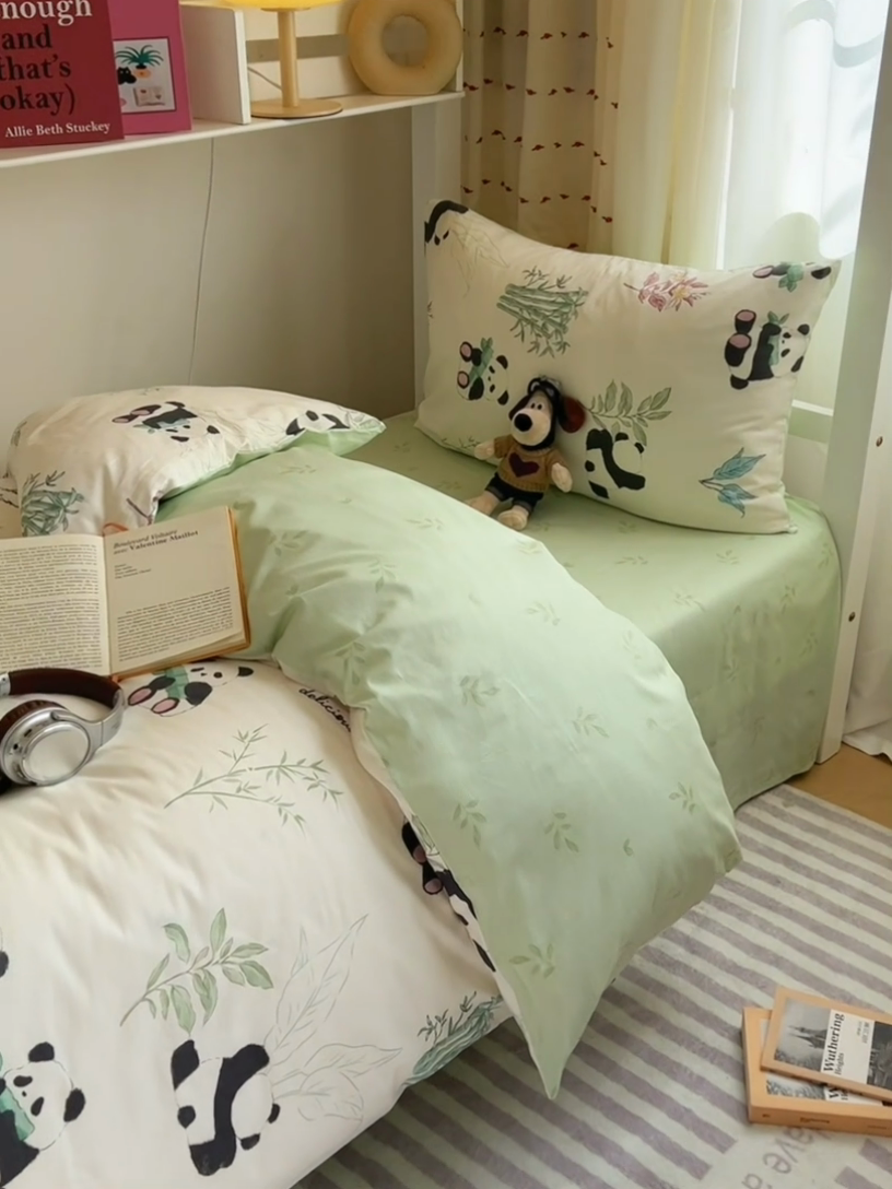 91家纺网 家纺一手货源 找家纺 富瑞阁2024新款13070学生宿舍全棉三件套 小胖球