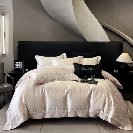 91家纺网 家纺一手货源 找家纺 （总）MIU缪家居 2024新款100支全棉高精密提花四件套-塞纳河畔-风格一