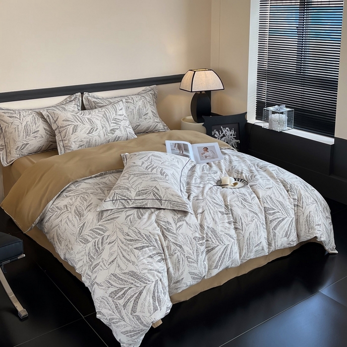 91家纺网 家纺一手货源 找家纺 艾迪尚家纺 2025新款生态全棉磨毛印花四件套--单被套 樱若