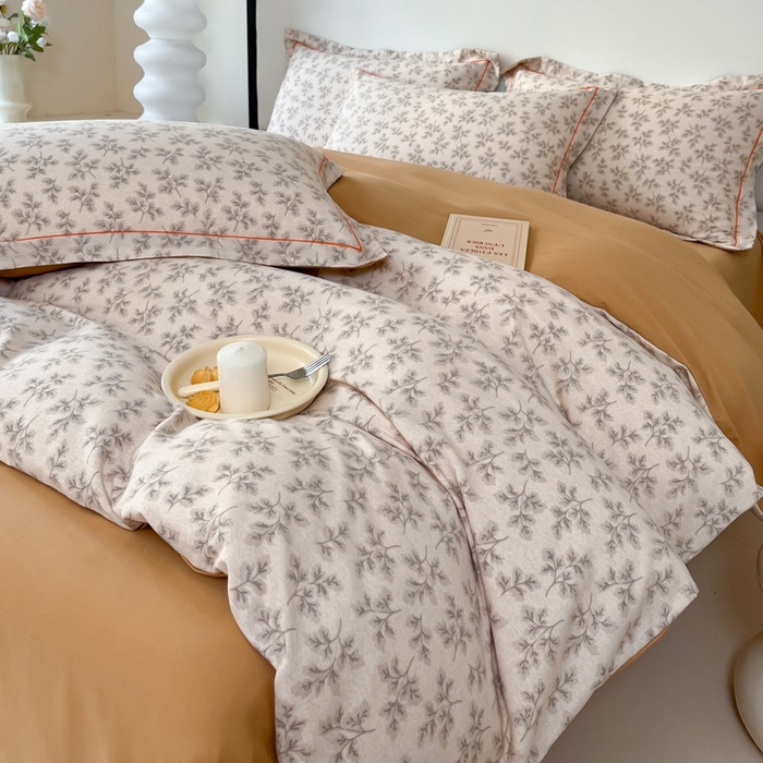 91家纺网 家纺一手货源 找家纺 艾迪尚家纺 2025新款生态全棉磨毛印花四件套--单被套 花盈