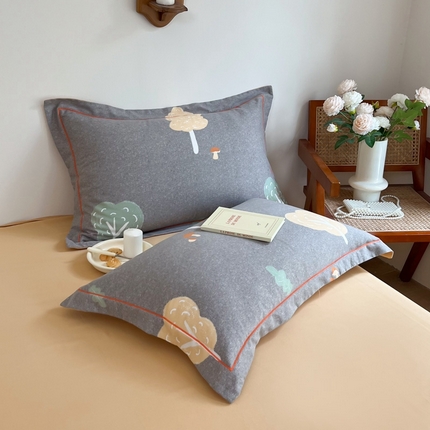 91家纺网 家纺一手货源 找家纺 （总）艾迪尚家纺 2025新款生态全棉磨毛印花四件套--单枕套