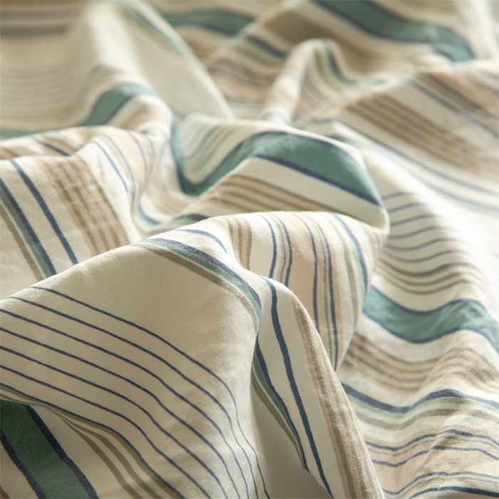 91家纺网 家纺一手货源 找家纺 多品家纺 2024新款宜家风无印风水洗棉印花四件套   布鲁斯