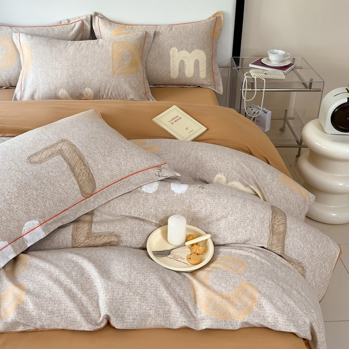 91家纺网 家纺一手货源 找家纺 艾迪尚家纺 2025新款生态全棉磨毛印花四件套 潮音