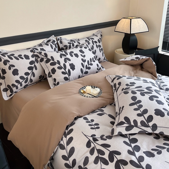 91家纺网 家纺一手货源 找家纺 艾迪尚家纺 2025新款生态全棉磨毛印花四件套--单被套 上春山-米