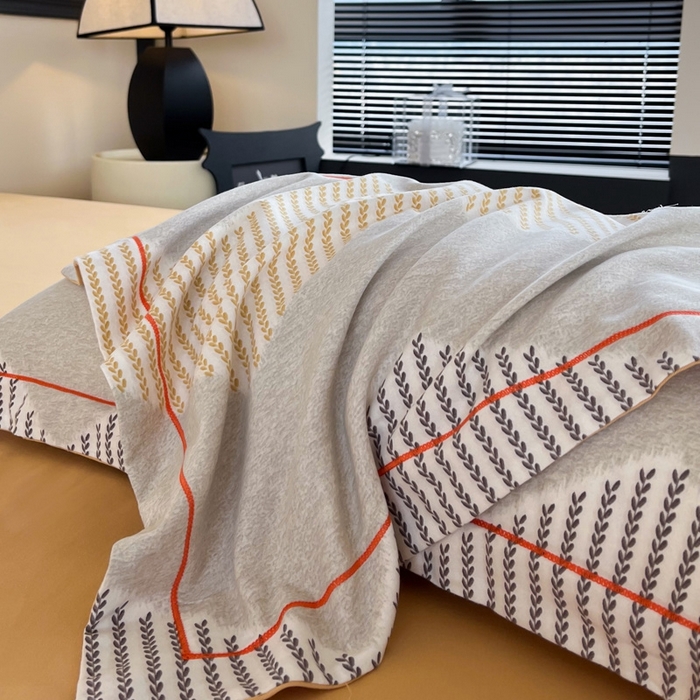 91家纺网 家纺一手货源 找家纺 艾迪尚家纺 2025新款生态全棉磨毛印花四件套 织锦