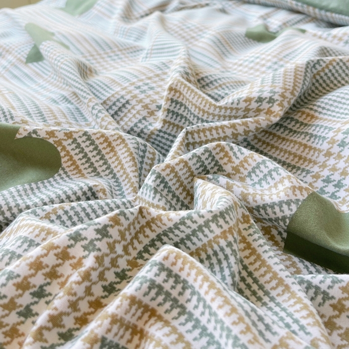 91家纺网 家纺一手货源 找家纺 艾迪尚家纺 2025新款生态全棉磨毛印花四件套 心动时刻