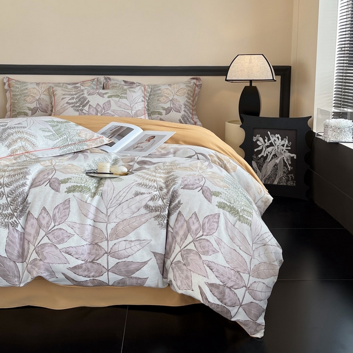 91家纺网 家纺一手货源 找家纺 艾迪尚家纺 2025新款生态全棉磨毛印花四件套--单被套 月溪