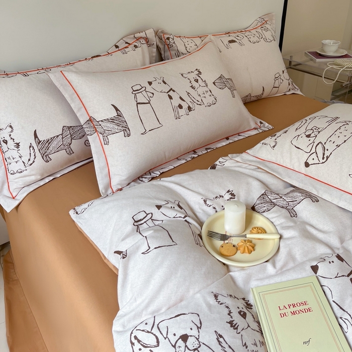 91家纺网 家纺一手货源 找家纺 艾迪尚家纺 2025新款生态全棉磨毛印花四件套 旺仔派