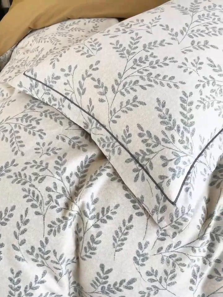 91家纺网 家纺一手货源 找家纺 艾迪尚家纺 2025新款生态全棉磨毛印花四件套 合叶