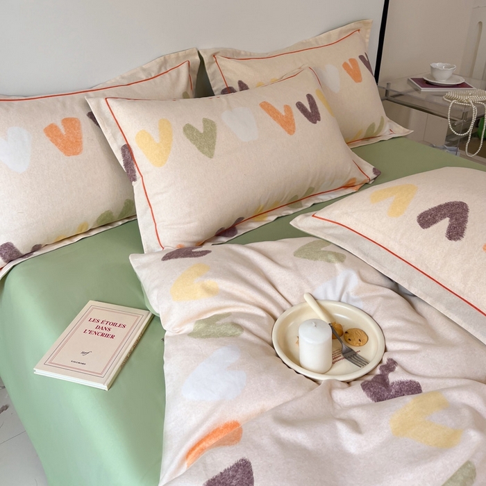 91家纺网 家纺一手货源 找家纺 艾迪尚家纺 2025新款生态全棉磨毛印花四件套 字母韵味