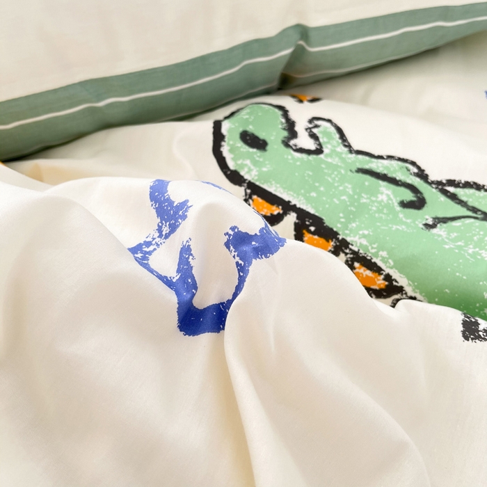 91家纺网 家纺一手货源 找家纺 瑞莱 （特价）2024开学季小号全棉13372特惠链接 彩虹恐龙