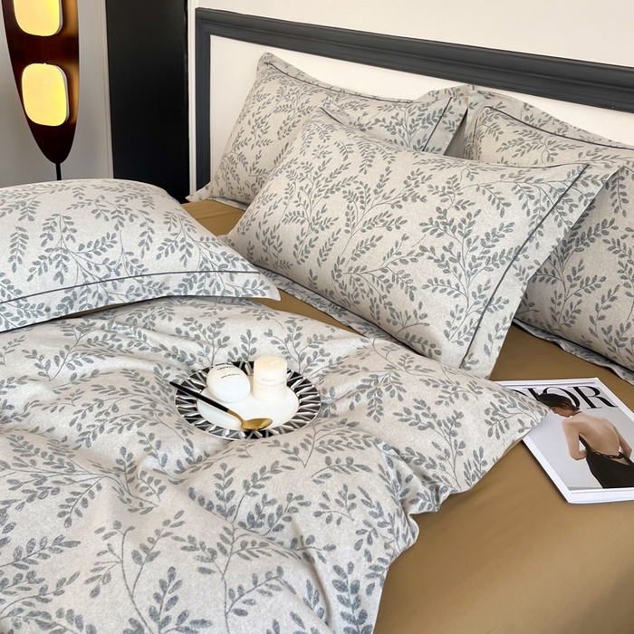 91家纺网 家纺一手货源 找家纺 艾迪尚家纺 2025新款生态全棉磨毛印花四件套 合叶