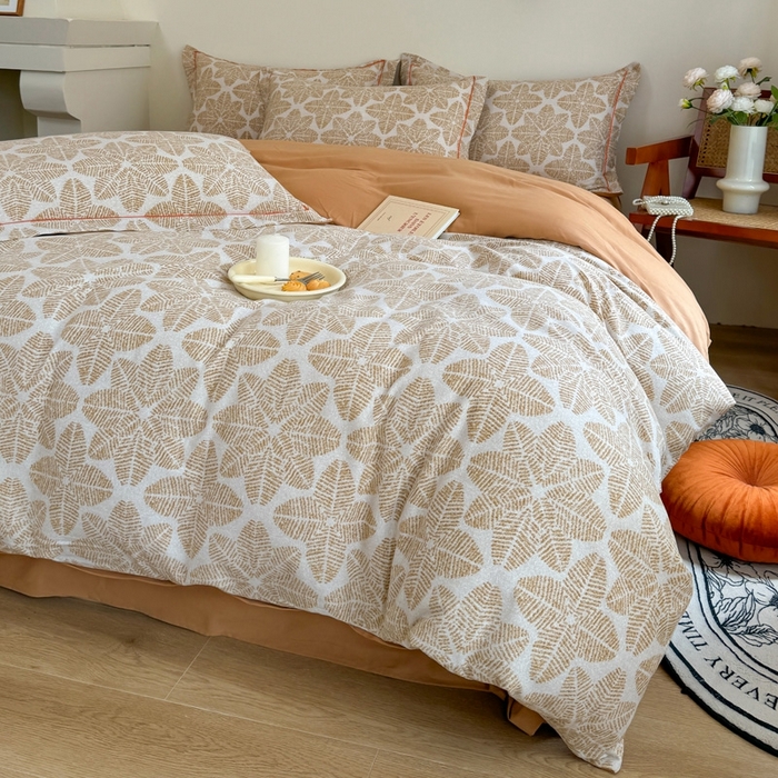 91家纺网 家纺一手货源 找家纺 艾迪尚家纺 2025新款生态全棉磨毛印花四件套--单被套 罗薇