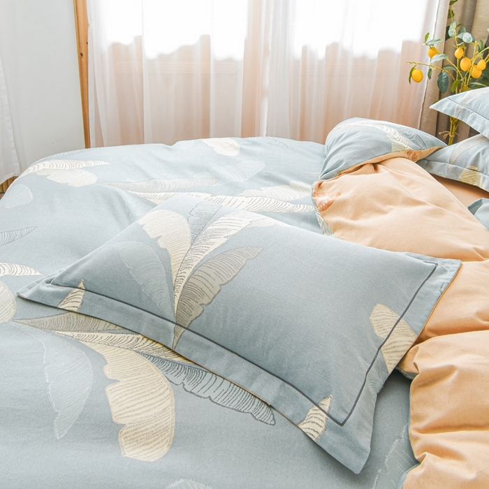 91家纺网 家纺一手货源 找家纺 艾迪尚家纺 2025新款生态全棉磨毛印花四件套 玉树