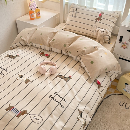 91家纺网 家纺一手货源 找家纺 （总）如约 2025新款学生季12868全棉印花三件套