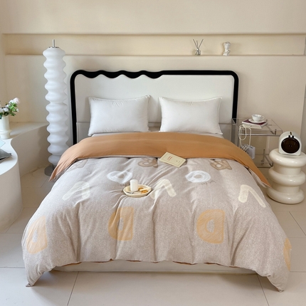 艾迪尚家纺 2025新款生态全棉磨毛印花四件套--单被套 潮音