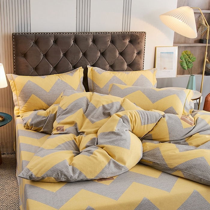 91家纺网 家纺一手货源 找家纺 艾迪尚家纺 2025新款生态全棉磨毛印花四件套 孟菲斯