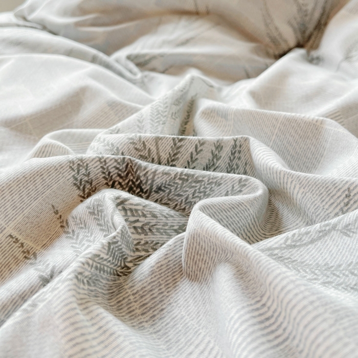 91家纺网 家纺一手货源 找家纺 艾迪尚家纺 2025新款生态全棉磨毛印花四件套 叶雨婆裟