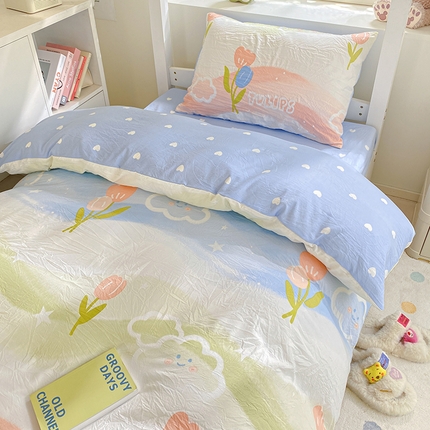 91家纺网 家纺一手货源 找家纺 （总）盛秋家纺 2025新款卡通印花学生三件套四件套