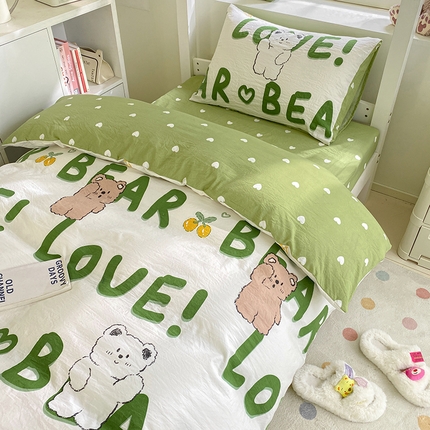 91家纺网 家纺一手货源 找家纺 （总）盛秋家纺 2025新款卡通印花学生三件套四件套