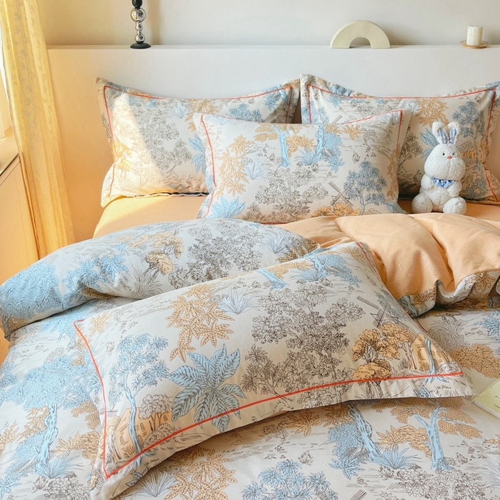 91家纺网 家纺一手货源 找家纺 艾迪尚家纺 2025新款生态全棉磨毛印花四件套 玛德里